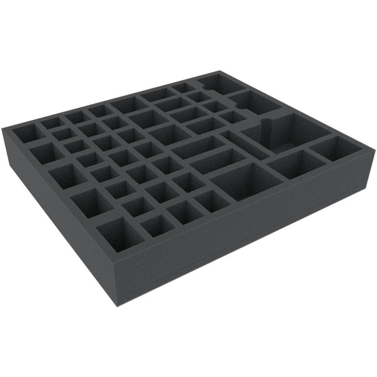 BGMENU055BO - 350 mm x 300 mm x 55 mm Schaumstoffeinlage für Brettspiele - 47 Fächer