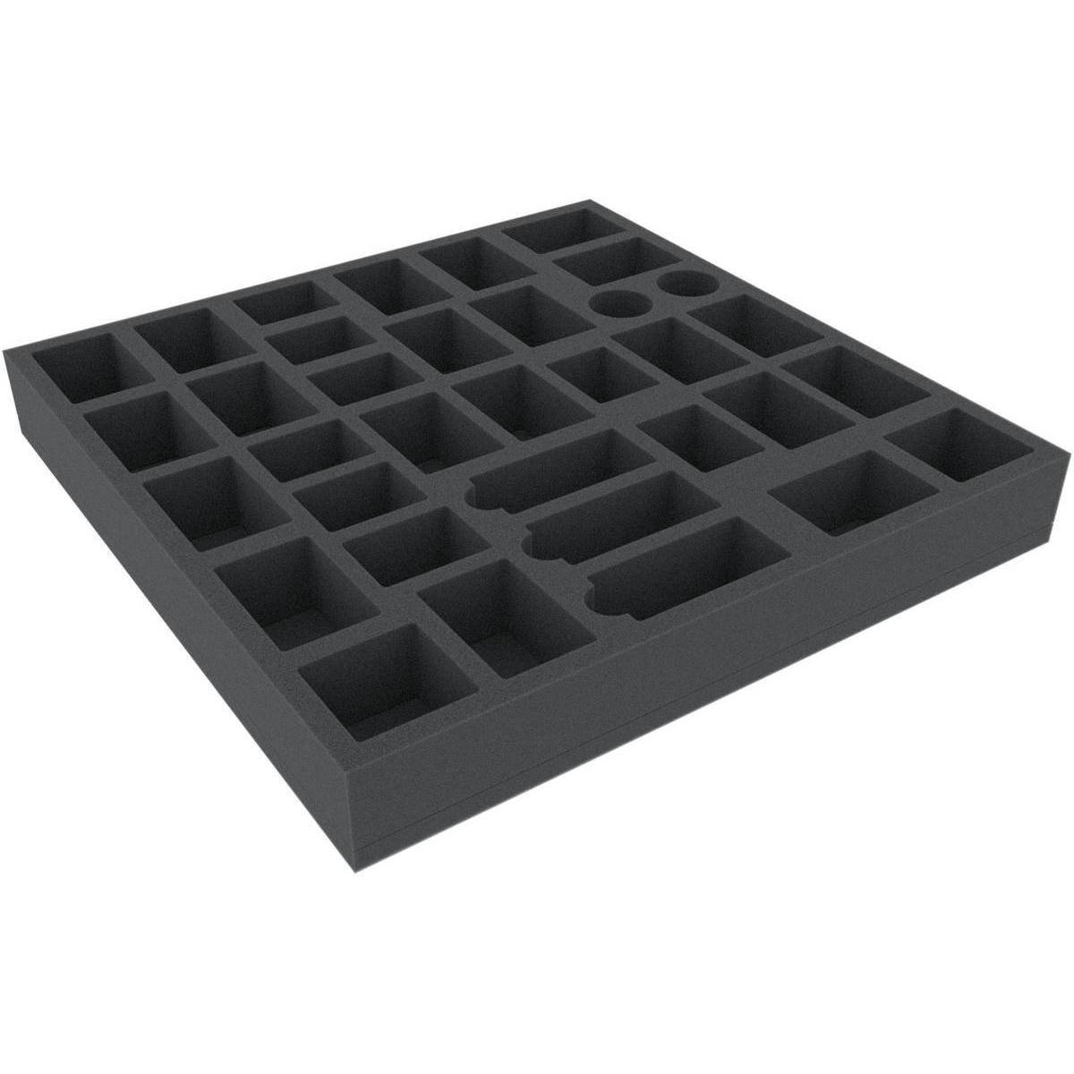 CNMEIA045BO - 345 mm x 345 mm x 45 mm Schaumstoffeinlage für Brettspiele - 35 Fächer
