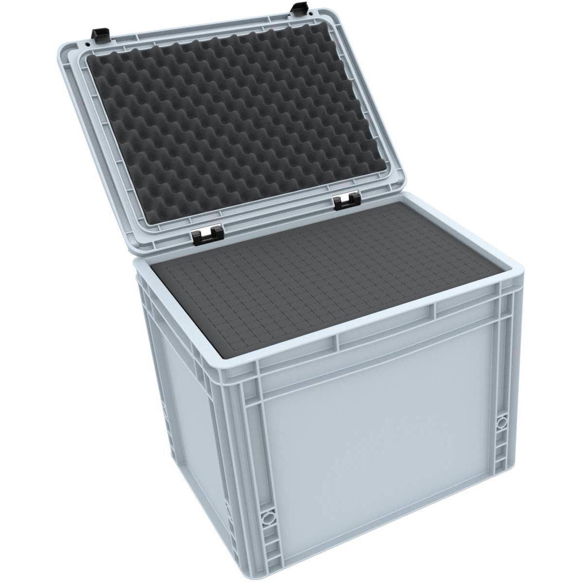 EB36SET - ED 43/32 HG Eurobehälter / Euro Box mit Scharnierdeckel 400 x 300 x 335 mm inklu