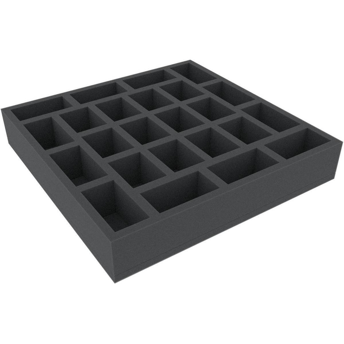 DVMEST055BO - 320 mm x 320 mm x 55 mm Schaumstoffeinlage für Brettspiele - 24 Fächer
