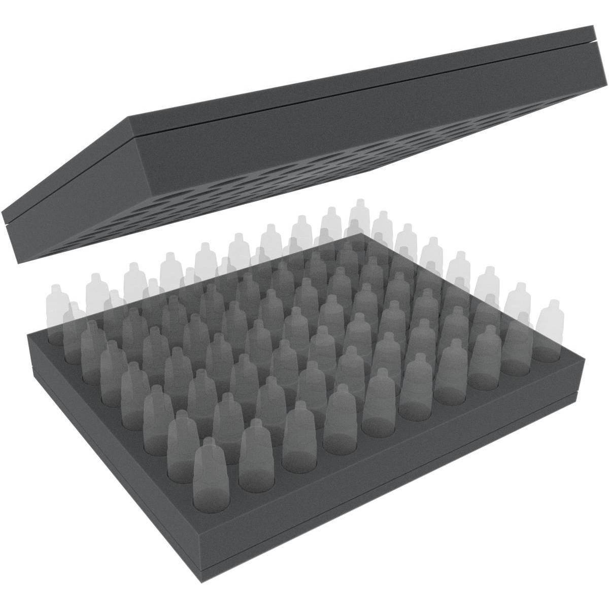 FS23SET - Schaumstoff-Set für 80 Farbfläschchen - stehend