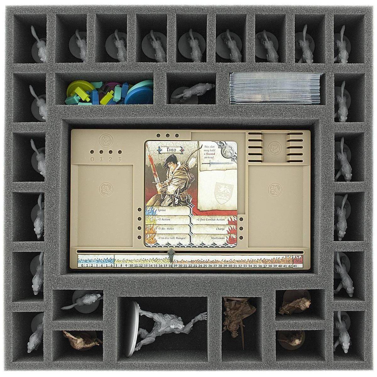 AG055ZC18 - Schaumstoff-Set für Zombicide Wulfsburg - Brettspielbox