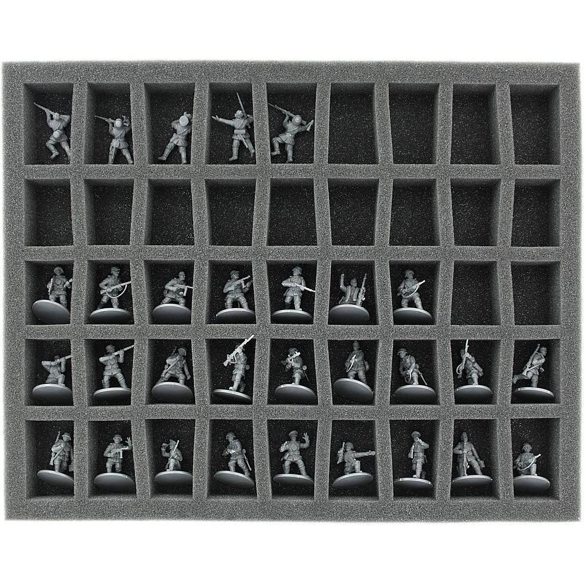 FS035BA01 - Schaumstoffeinlage für Bolt Action - 45 Miniaturen