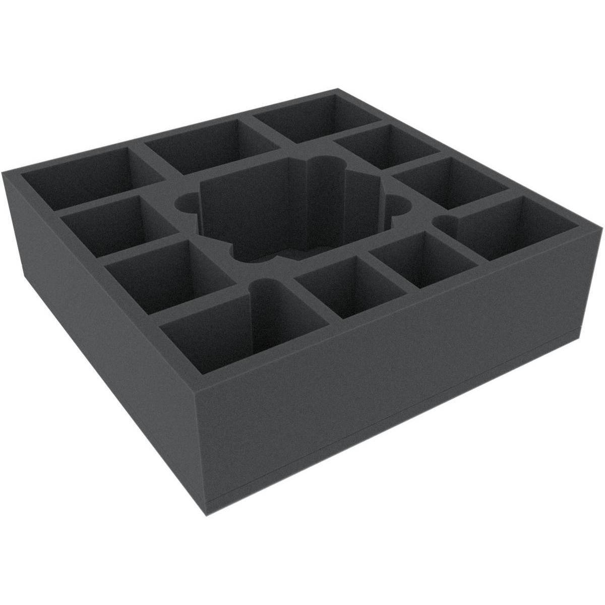 AFMEMQ085BO - 285 mm x 285 mm x 85 mm Schaumstoffeinlage mit 12 Fächern