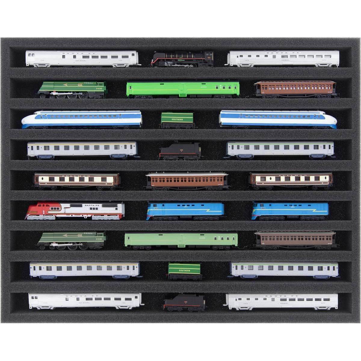 FS030A002 - Schaumstoffeinlage Spur Z - liegend - 9 Stege für Modelleisenbahn