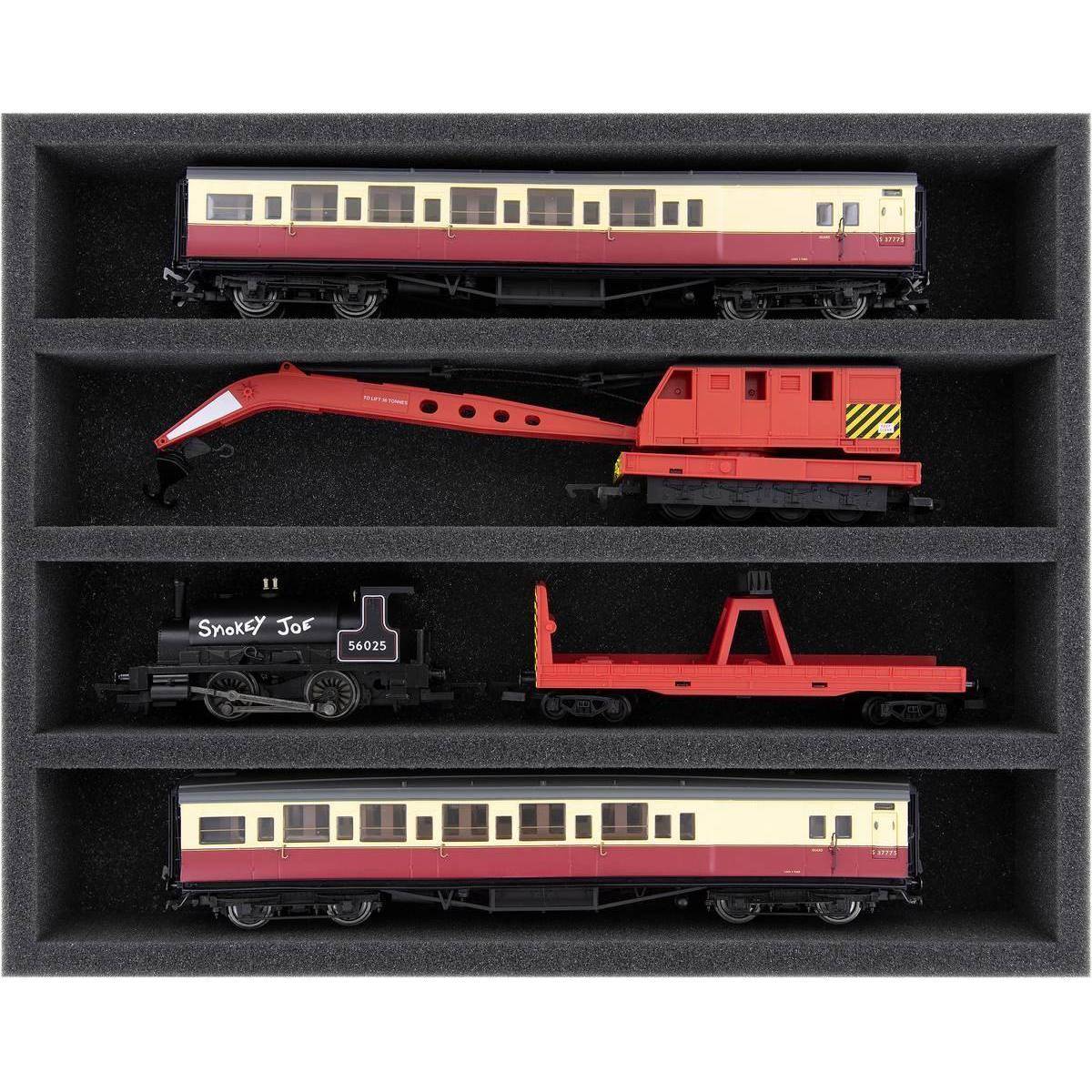 FS050A032 - Schaumstoffeinlage Spur 00 - liegend - 4 Stege für Modelleisenbahn
