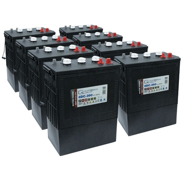 8x Q-Batteries 6DC-390 6V 390Ah Deep Cycle Traktionsbatterie 8x Q-Batteries 6DC-390 6V 390Ah Deep Cycle Traktionsbatterie