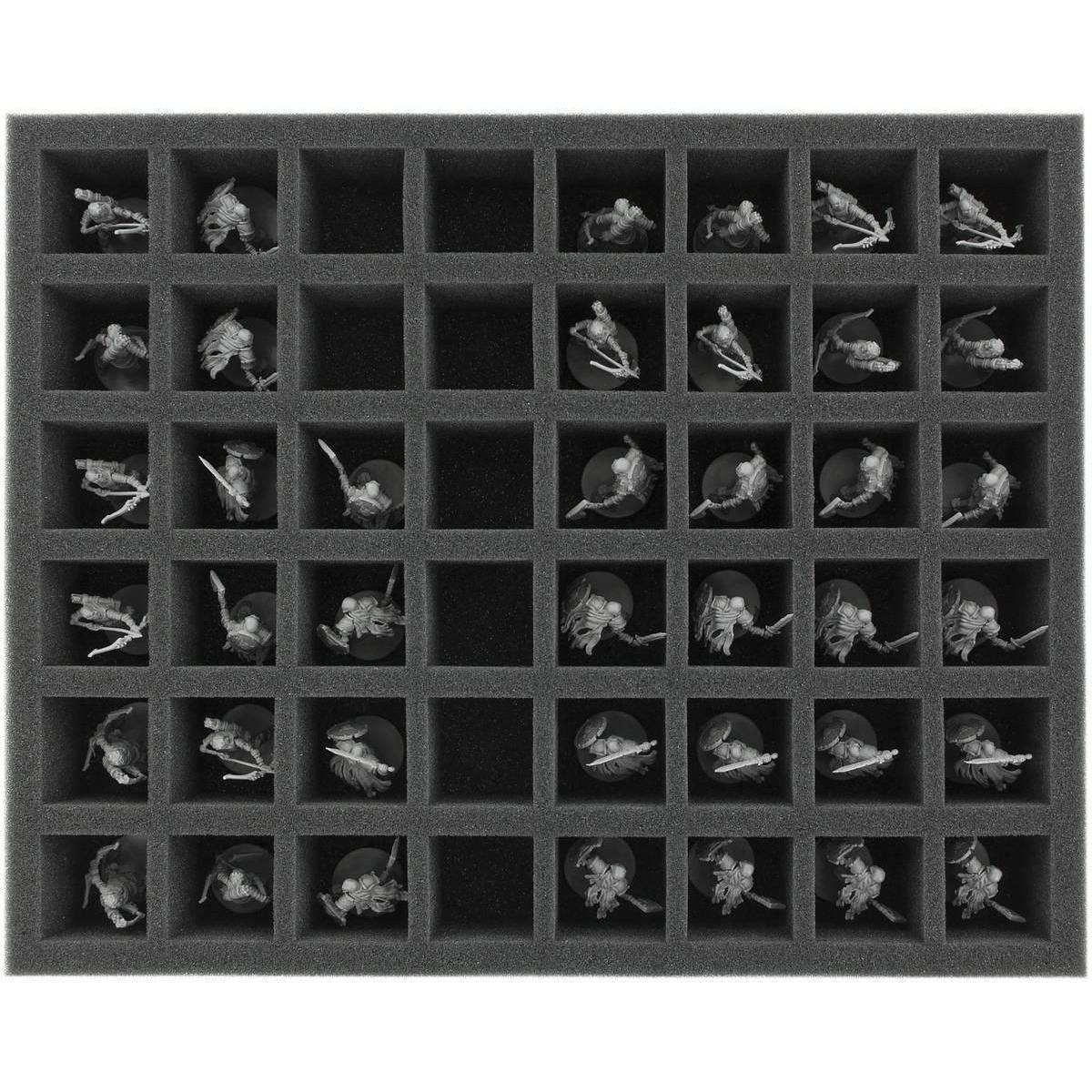 FS055RW01 - 55 mm Full-Size Schaumstoff mit 48 Fächern für Runewars das Miniaturen