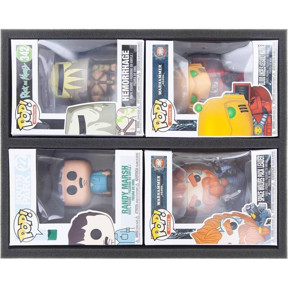 FS100A001 - Schaumstoffeinlage für Funko POP! - 4 Figuren im Karton
