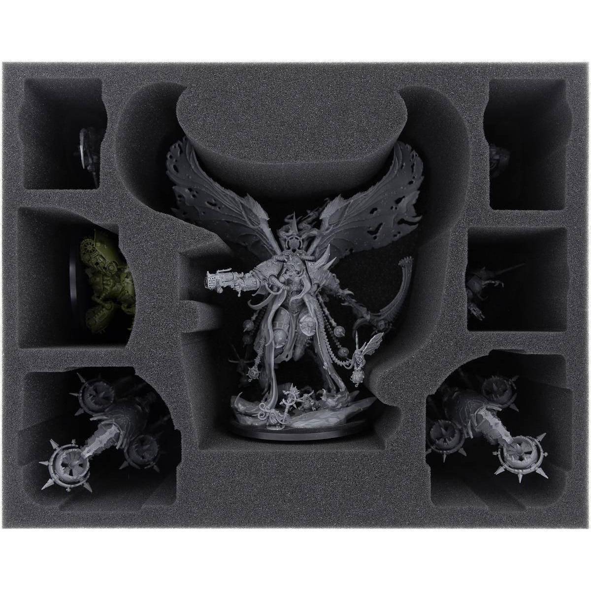 FSMEES120BO - Schaumstoffeinlage für Mortarion + Foetid Bloat-drone + 4 Miniaturen