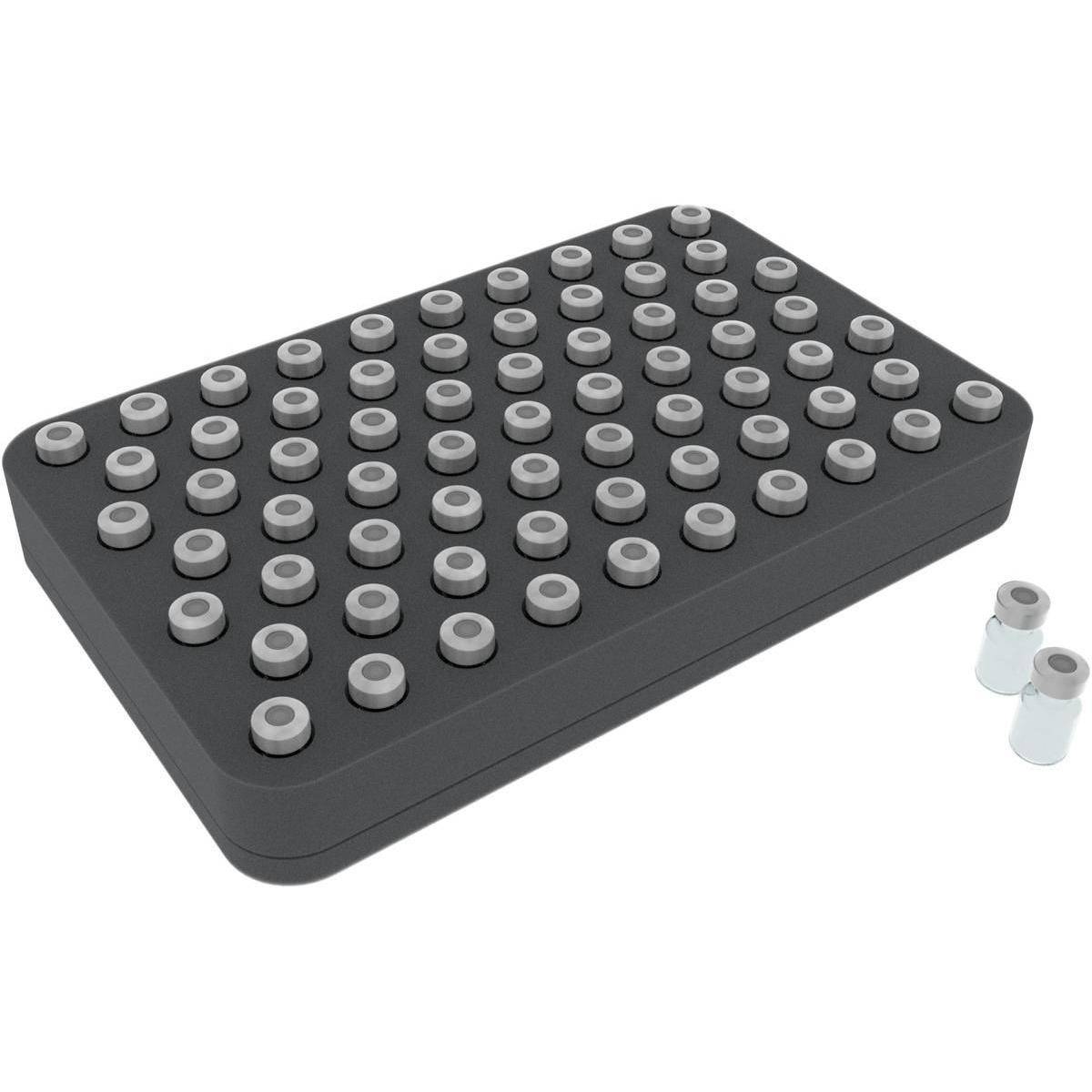 HS035A038 - Half-Size Schaumstoffeinlage für Vials - 67 Fächer
