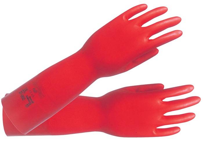 ANSELL 37900080 Chemikalienhandschuhe AlphaTec Sol-Vex 37-900 Größe 8 rot EN 388