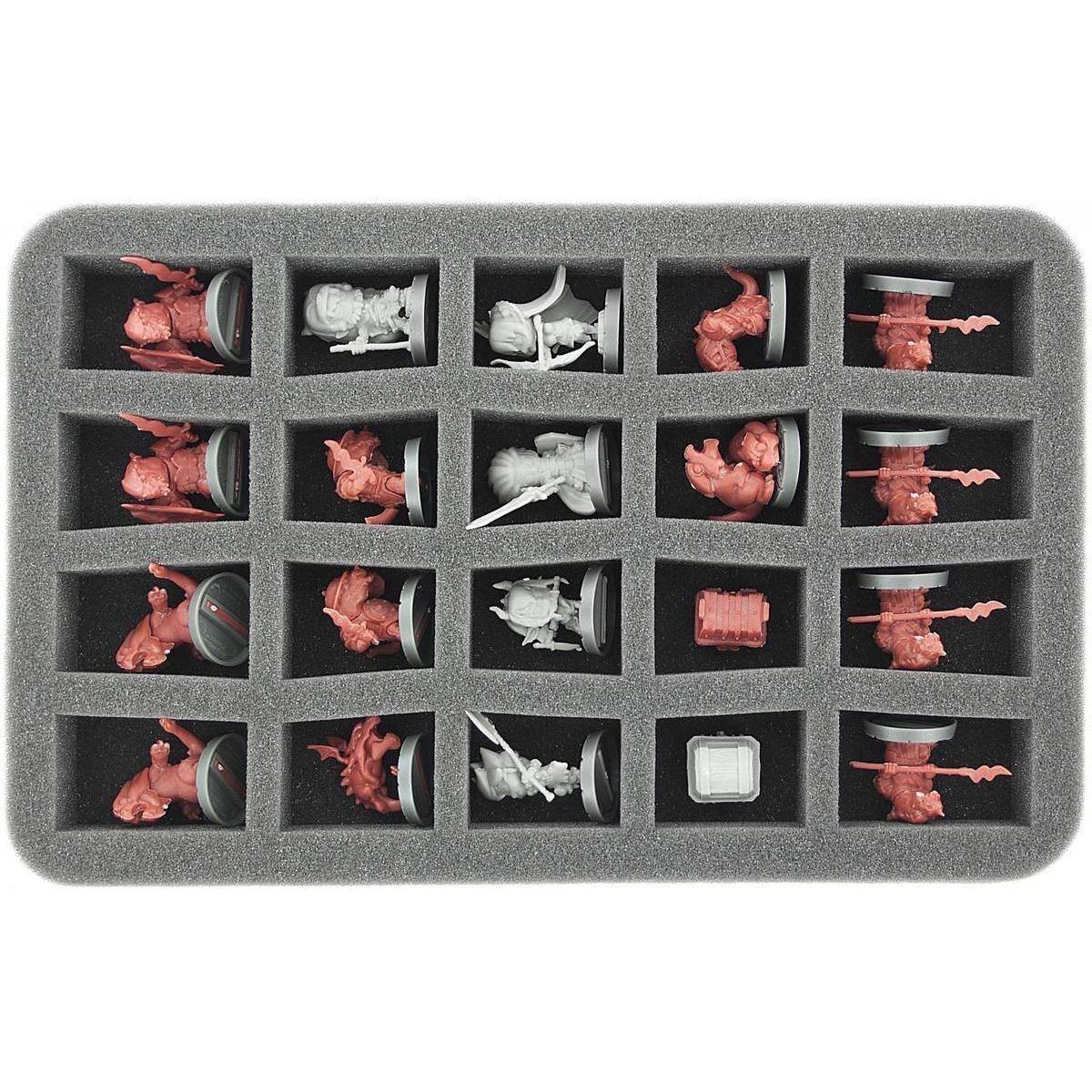 HS035SD01 - 35 mm Half-Size Schaumstoff für 20 Super Dungeon Explore Figuren