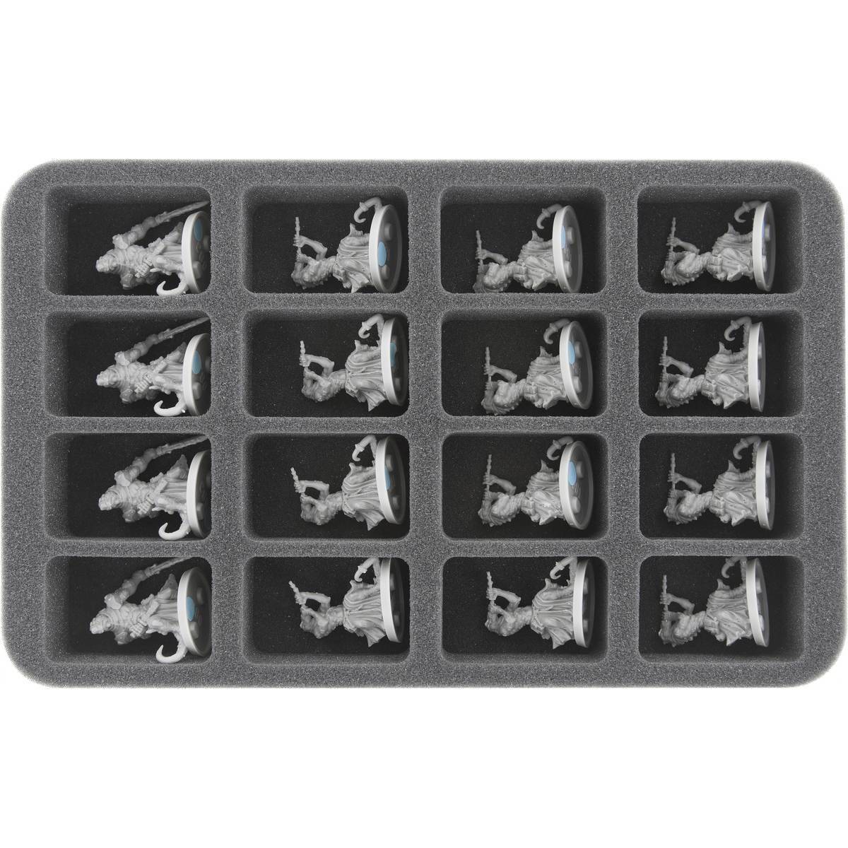 HS040MD10 - 40 mm Half-Size Schaumstoff mit 16 mittleren Fächern für Massive Darkness
