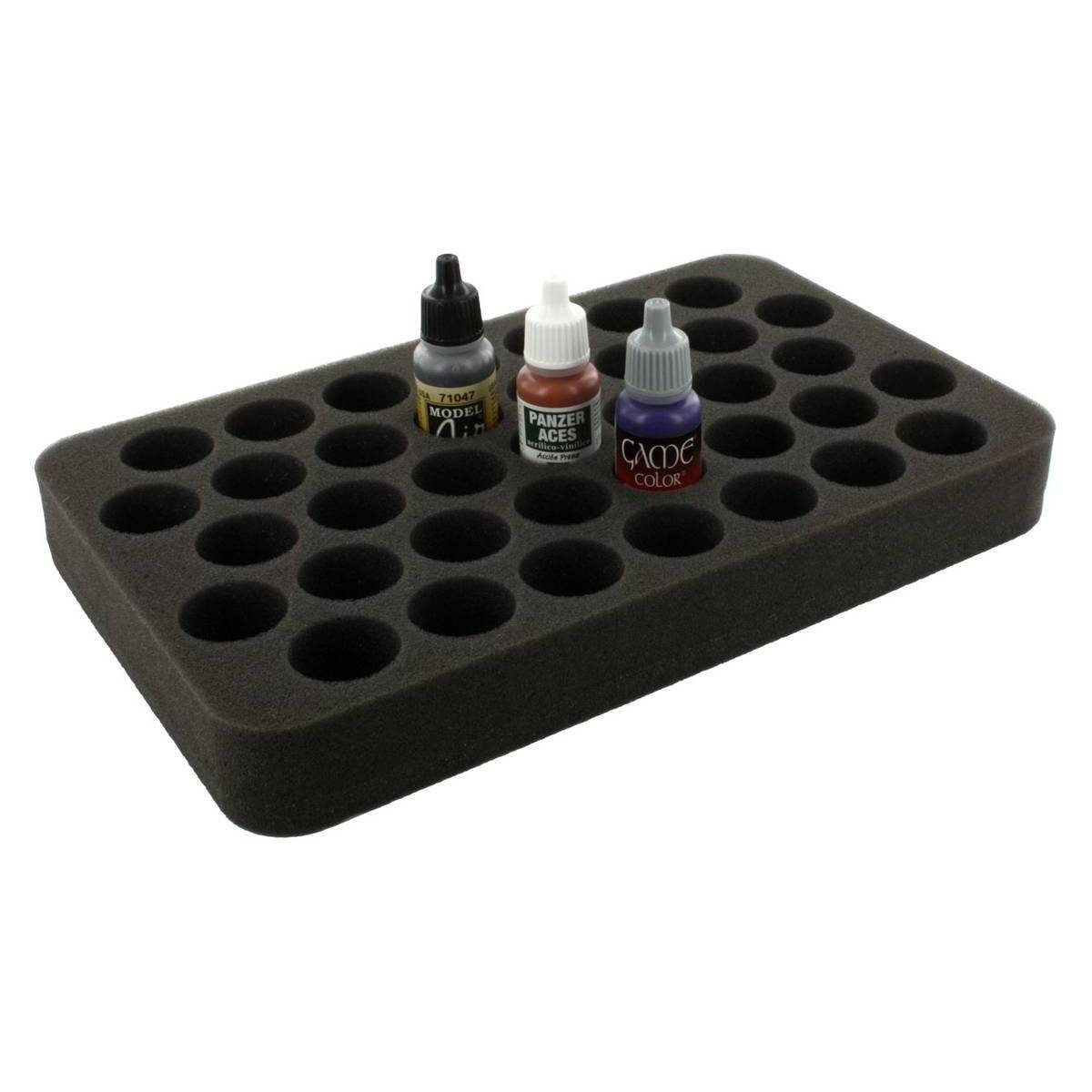 HS035A030 - Schaumstoffeinlage für 37 Farbfläschchen - stehend