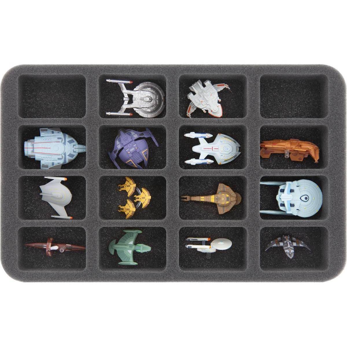 HS035A001 - Schaumstoffeinlage für Star Trek Attack Wing - 16 Fächer