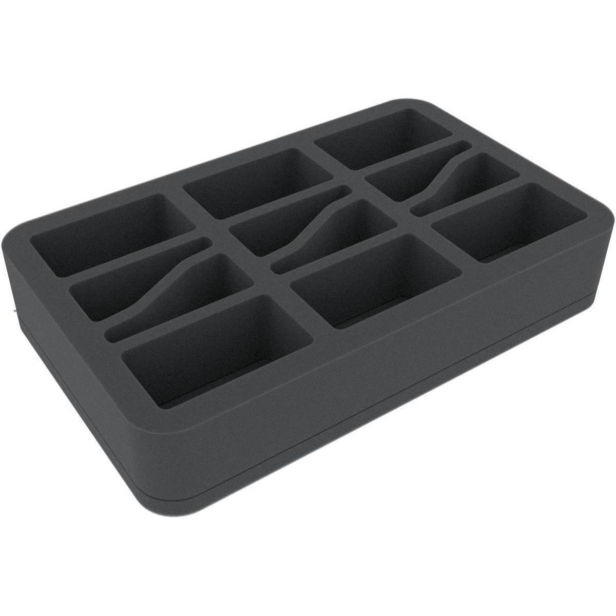 HS050A022 - 50 mm Schaumstoffeinlage für Miniaturen im Mastab 1:100 15 mm - 12 Fächer