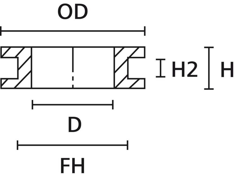 HellermannTyton Tülle HV 1305-PVC-BK