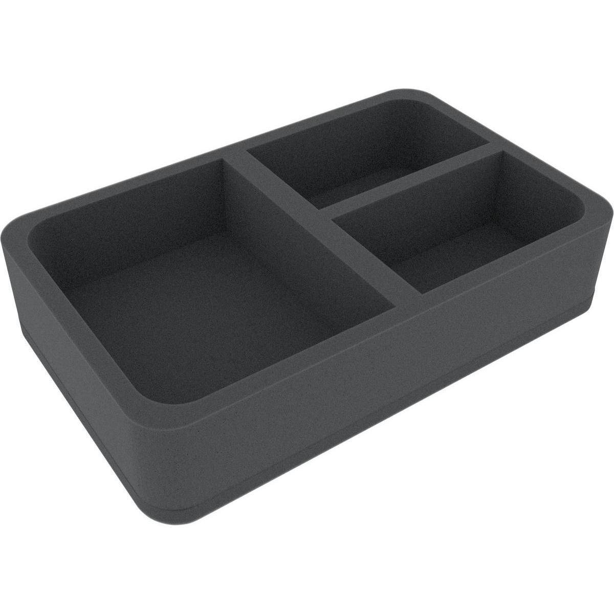 HSCR060BO - Half-Size Schaumstoffeinlage mit 3 Fächern