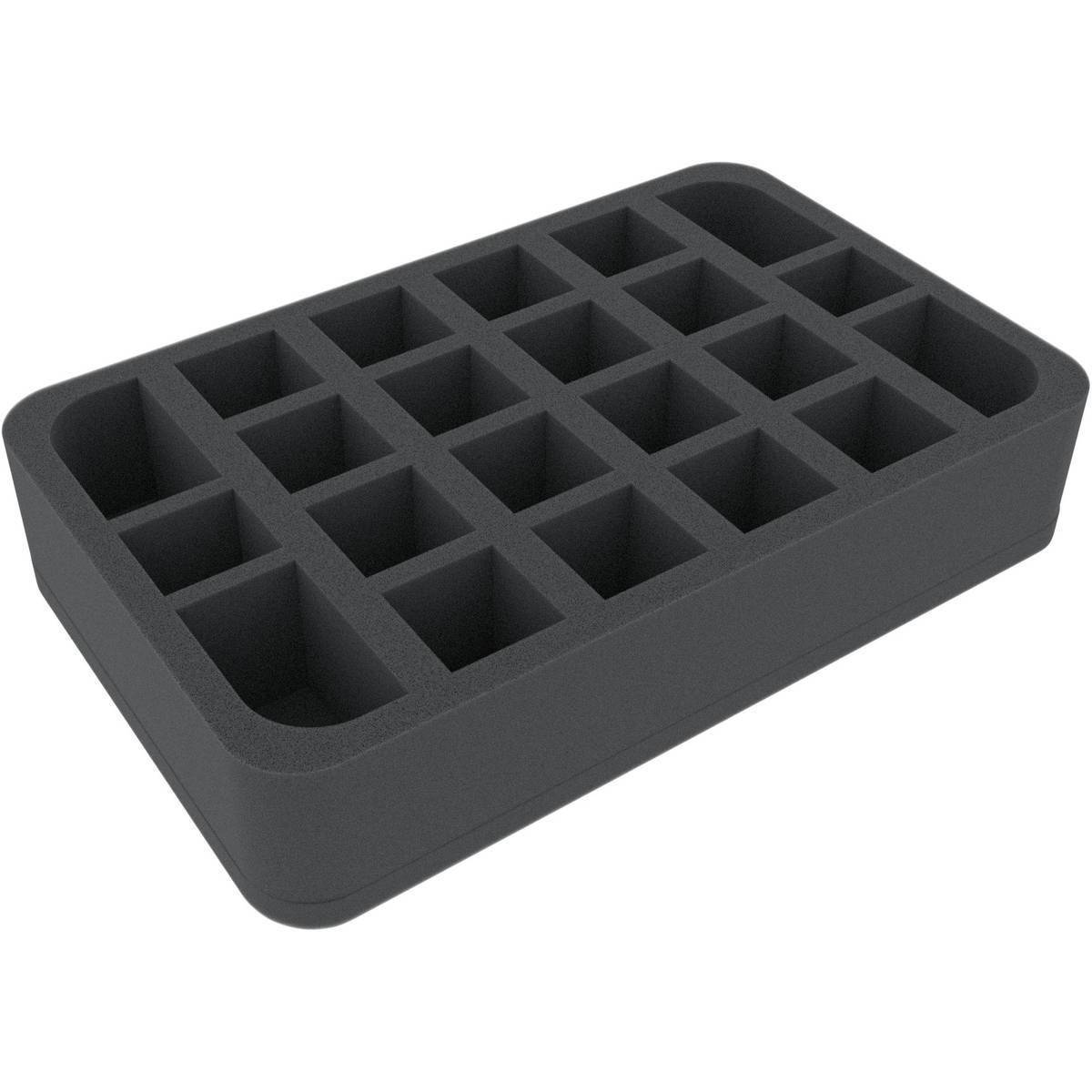 HSMEDL055BO - 55 mm Half-Size Schaumstoffeinlage mit 22 Fächern