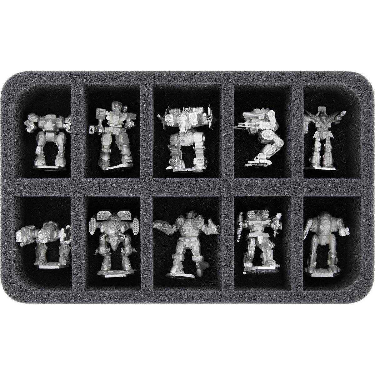 HS050BT04 - Schaumstoffeinlage für BattleTech - 10 Mechs
