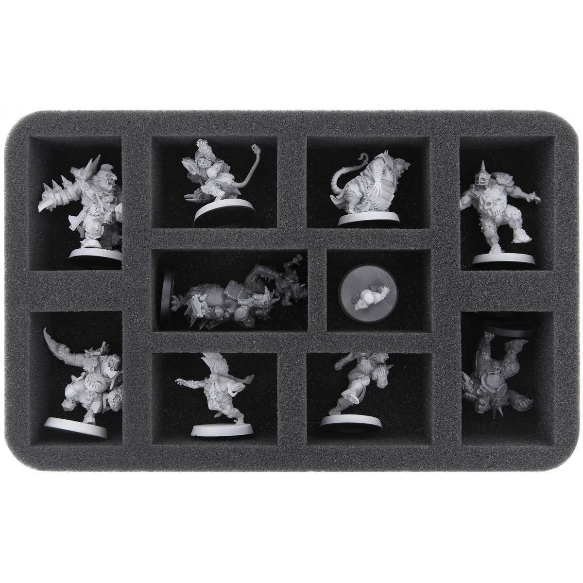 HS050BB09 - 50 mm Half-Size Schaumstoffeinlage für 10 Blood Bowl Star Player