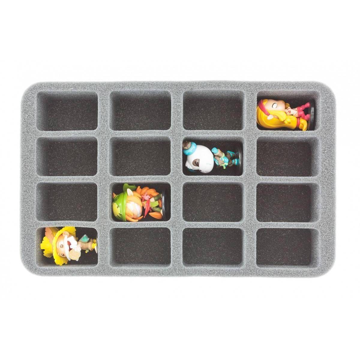 HS050KR07 - 50 mm Half-Size Schaumstoff für 16 Krosmaster Figuren