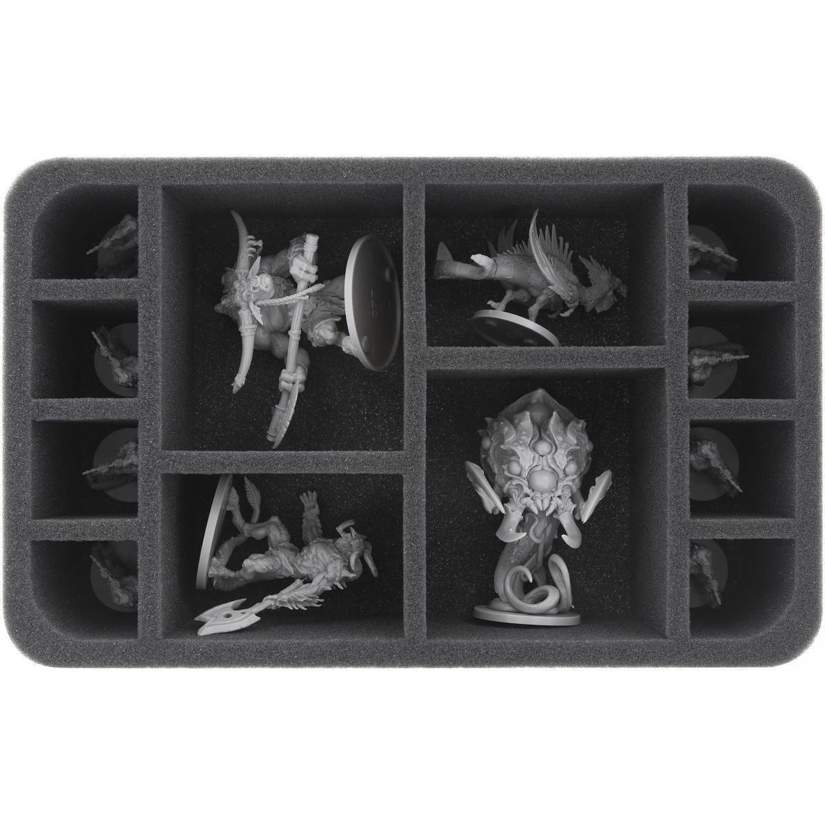 HS075MD06 - Half-Size Schaumstoff mit Fächern für Massive Darkness große Monster