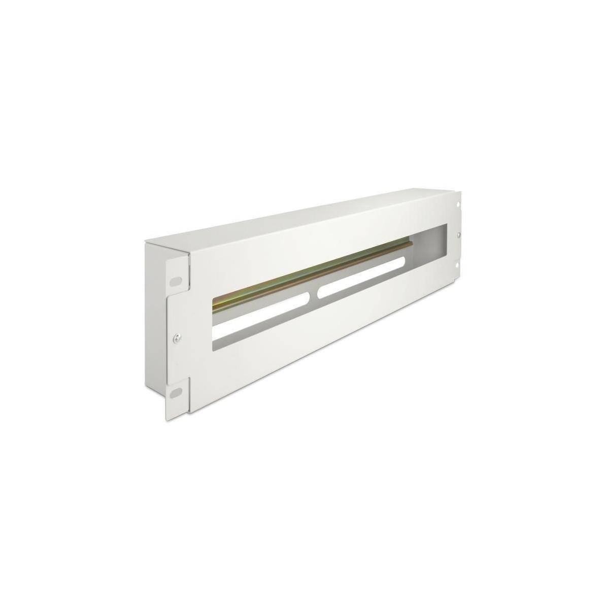 Delock Rack-Schiene mit Schutzschalter - DIN schienenmontierbar - Grau - 3U - 48