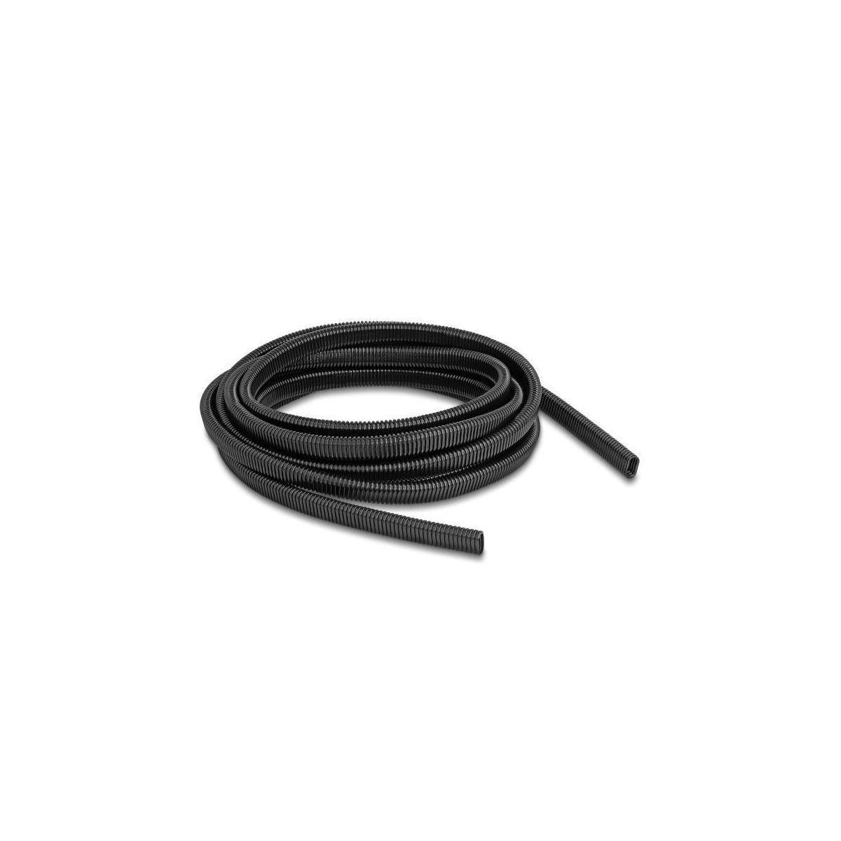 Delock Kabelrohr - Kunststoff, ovale Form, flexibel, 13,6 x 6,3 mm - Schwarz - 5