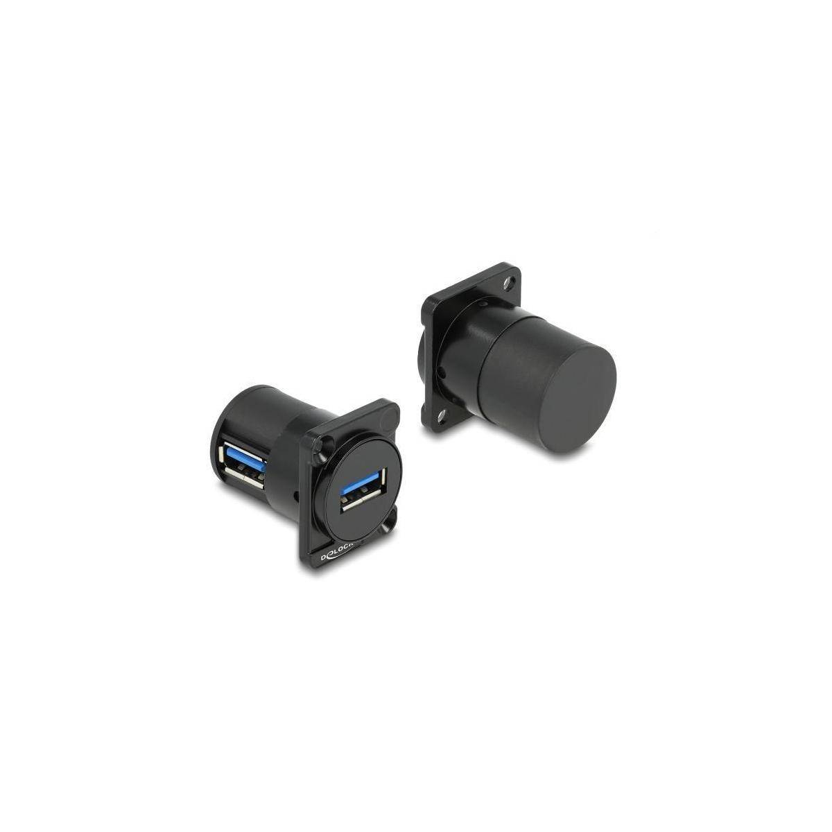 Delock D-Type Module - Modulare Eingabe - 90° abgewinkelt - an Schalttafel monti