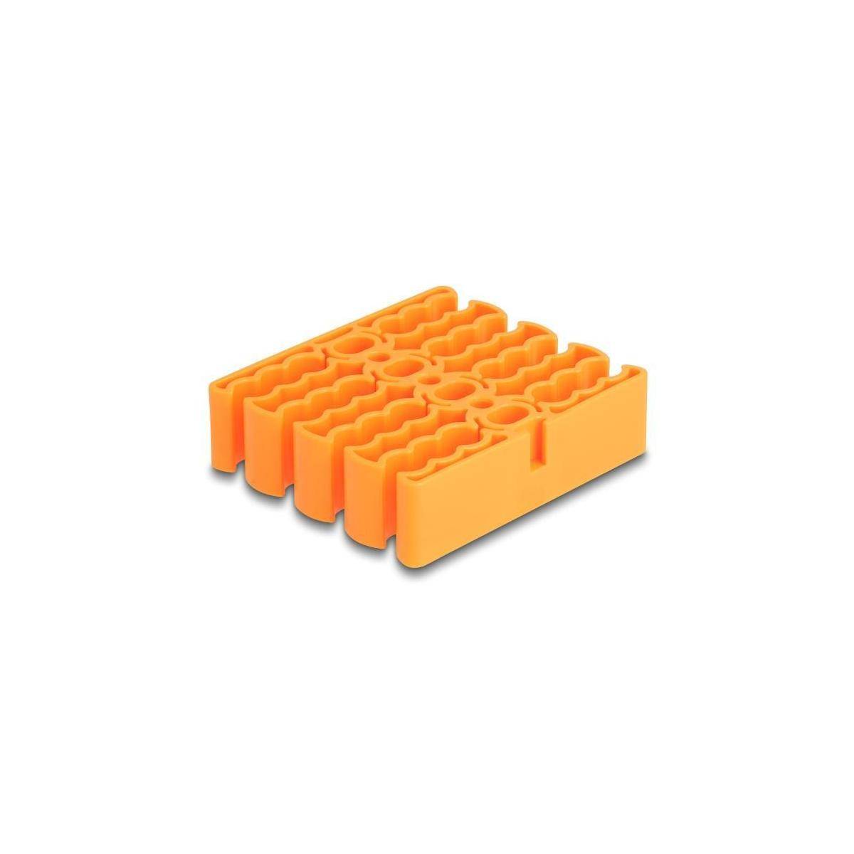 Delock Kabel - Organizer - with 24 cable entries - orange