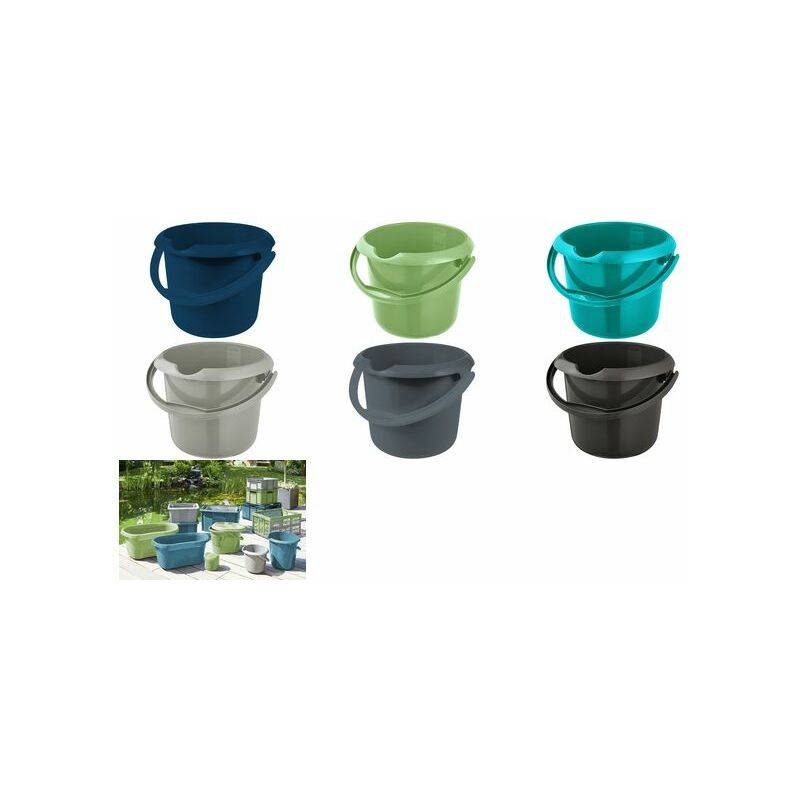 keeeper Putzeimer "mika eco", rund, 5 Liter, stone grey