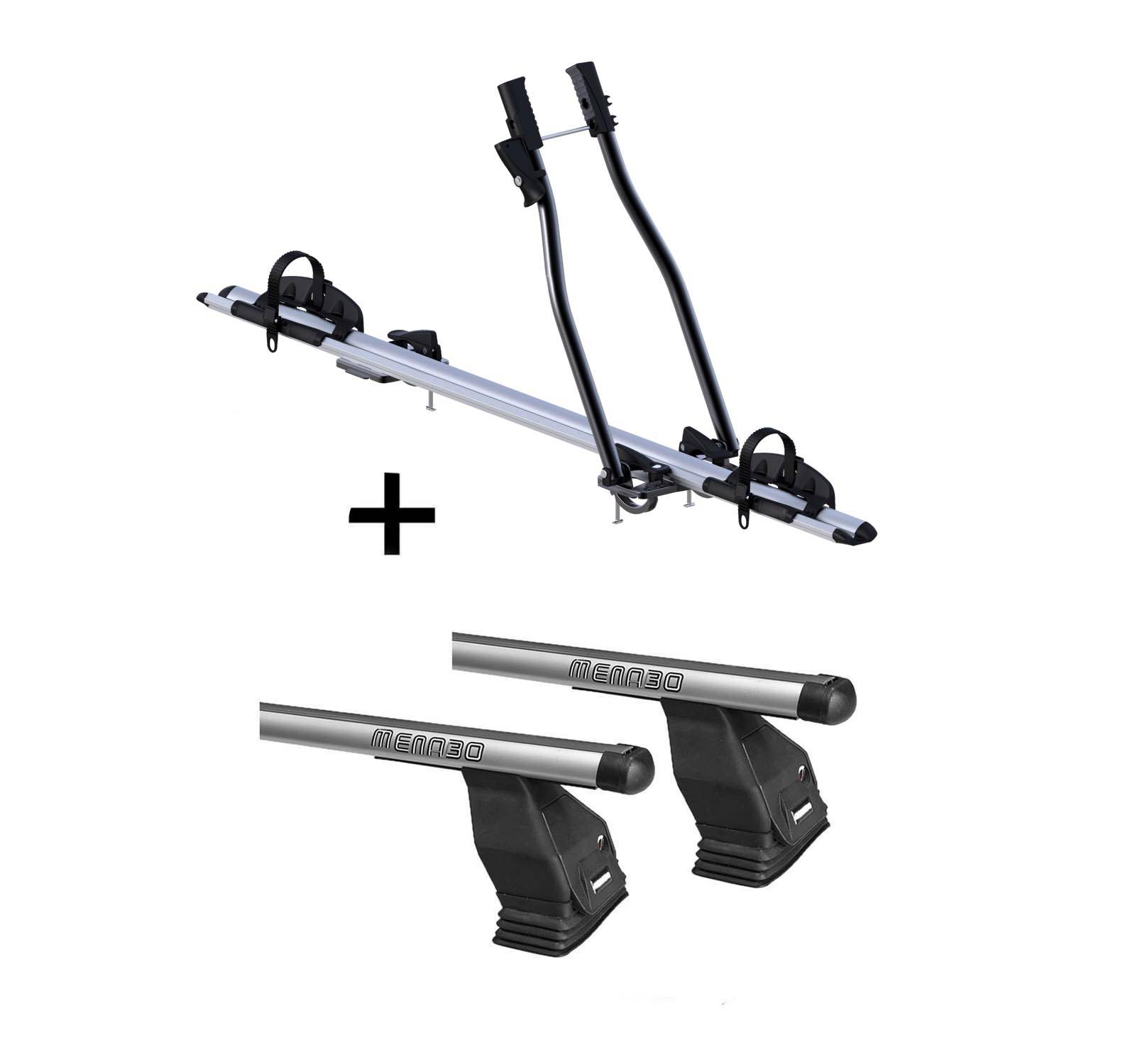 Fahrradträger SAGITTAR + Dachträger Menabo Tema kompatibel mit für Lancia Lybra SW/Kombi 1999-2005