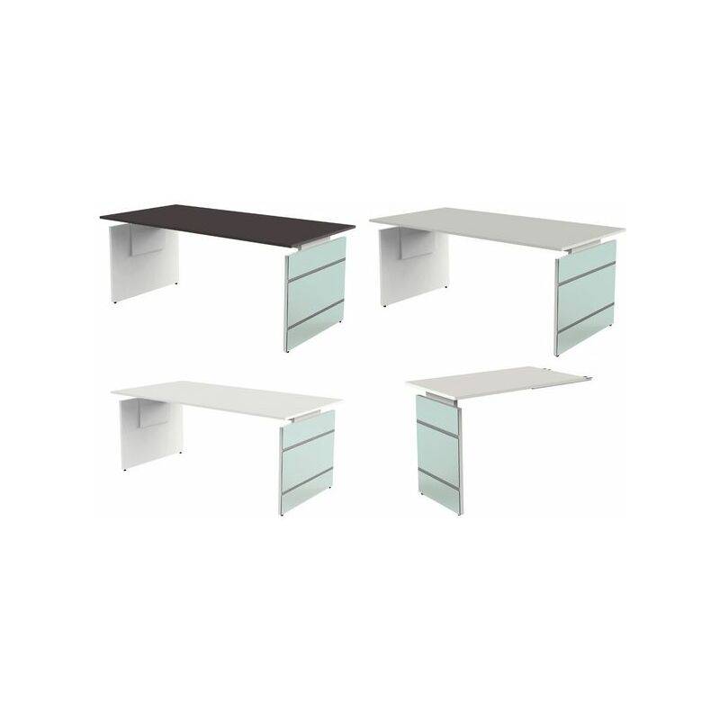 Schreibtisch Aveto Wangengestell 180x80x68-76cm höhenverstellbar weiß