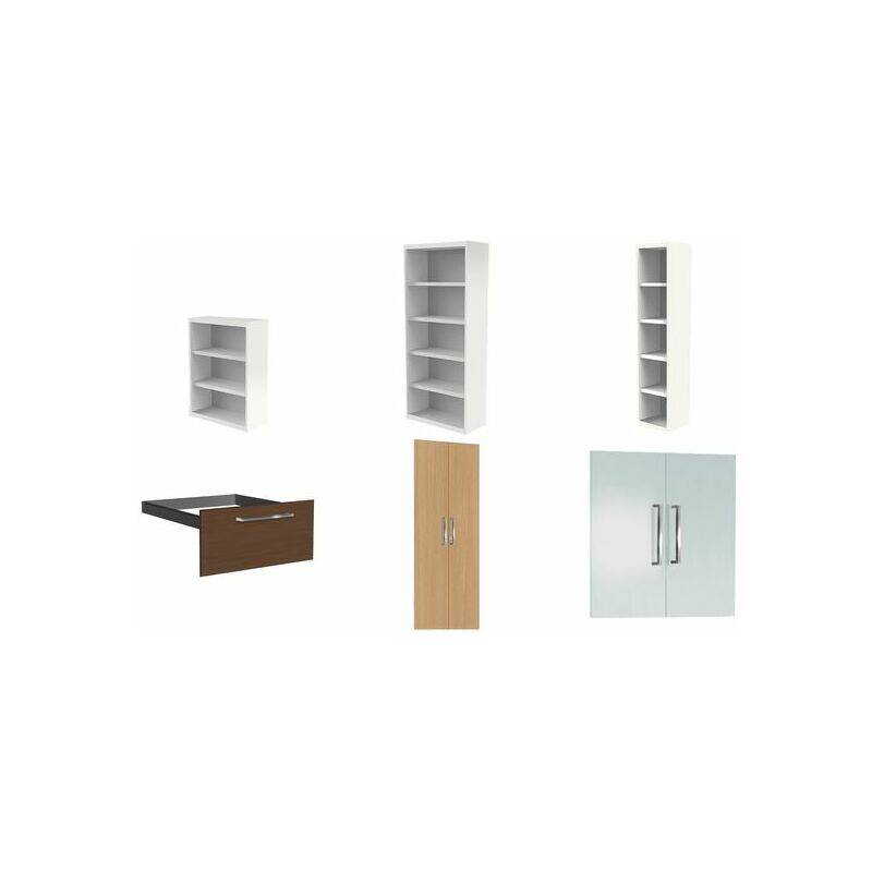 kerkmann Regal, 2 Böden, 3 Ordnerhöhen, (B)800 mm, weiß