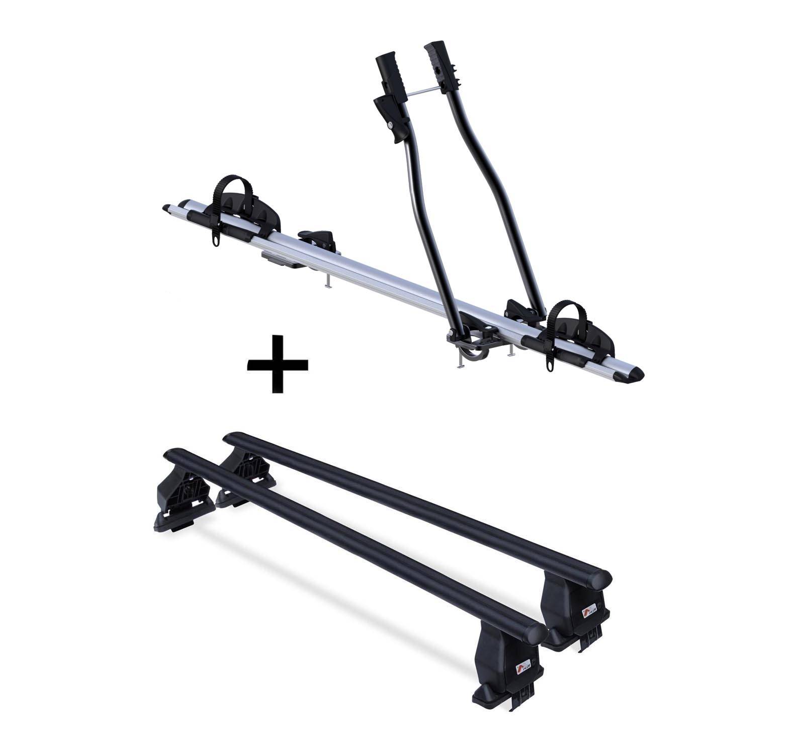 Fahrradträger SAGITTAR + Dachträger Menabo Tema Stahl kompatibel mit für VW für VW Passat B6 (4 Türer) 2005-2010
