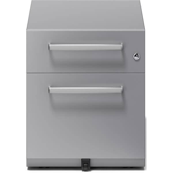 Rollcontainer Note Griff 1 Schublade 1 HR-Schublade silber