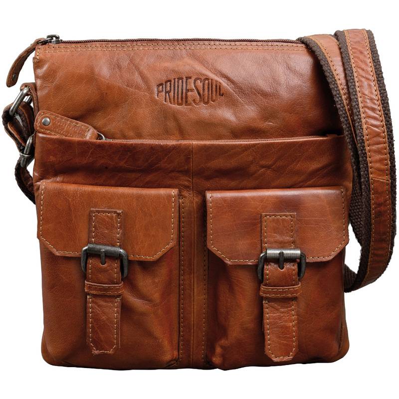 PRIDE&SOUL Umhängetasche "LILLY LITTLE", Echtleder, braun