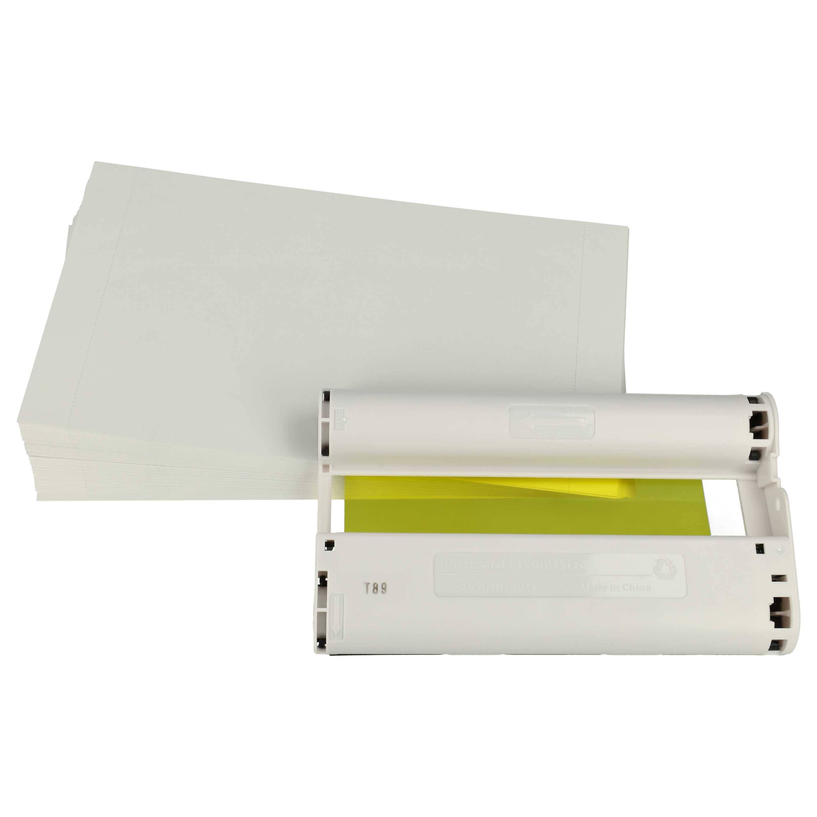 vhbw Druckerkartusche Cyan/Magenta/Yellow kompatibel mit Canon Selphy CP100, CP1000, CP1200, CP1300, CP200, CP220, CP300, CP330 Fotodrucker