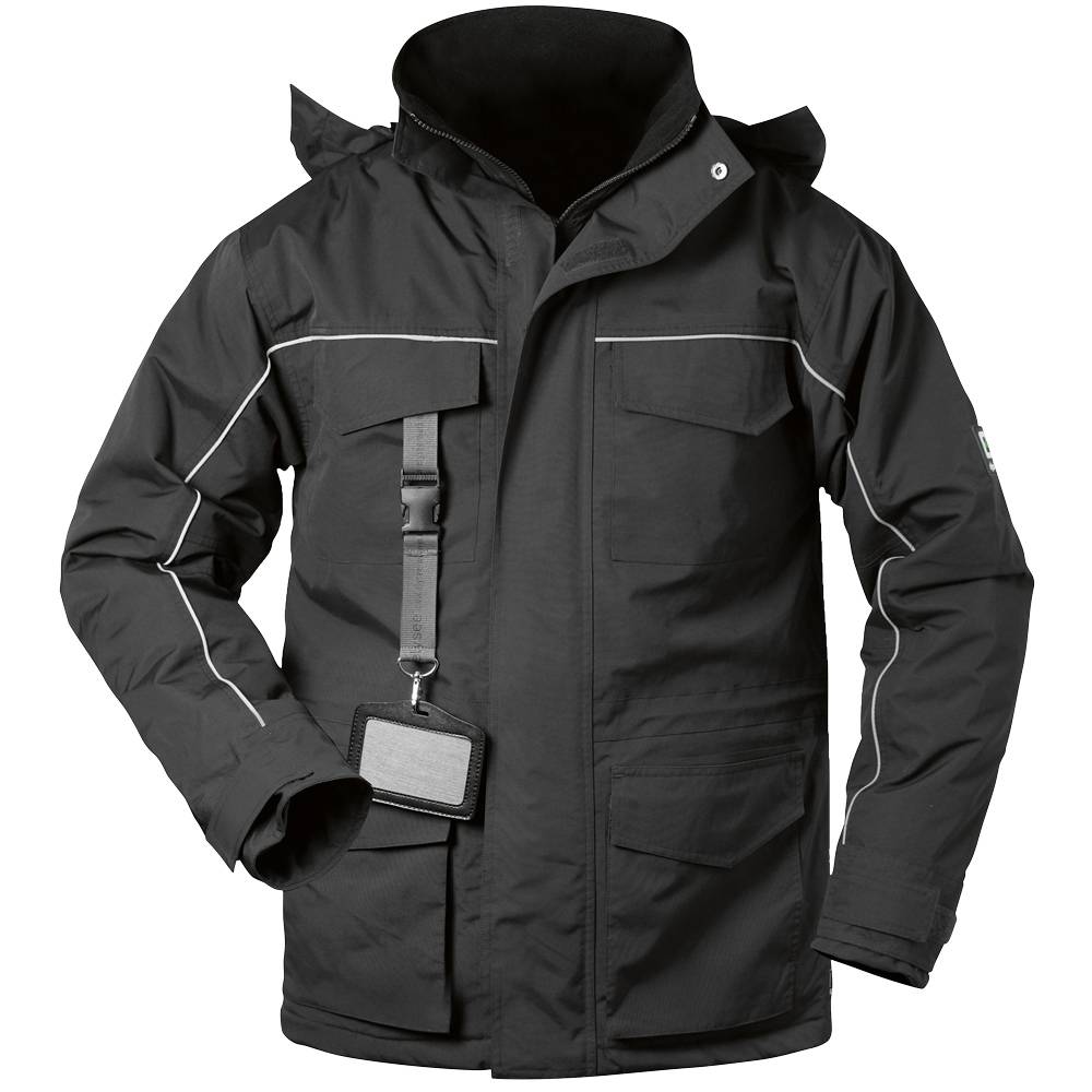 BLACKPOOL Thermo-Jacke ELYSEE® Polyester, Schwarz/Schwarz, Gr.M