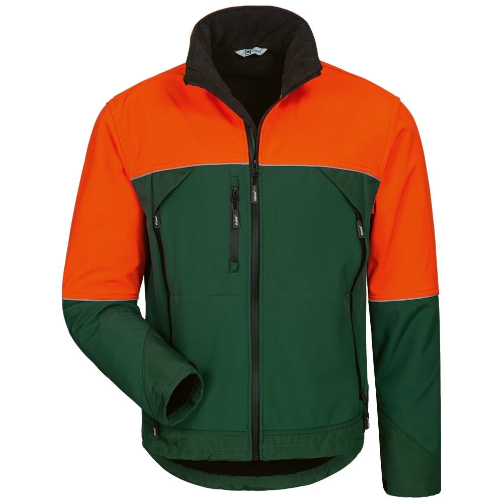 SANDDORN Waldarbeiter-Softshelljacke ELYSEE® grün/orange 22756-1 Gr. M
