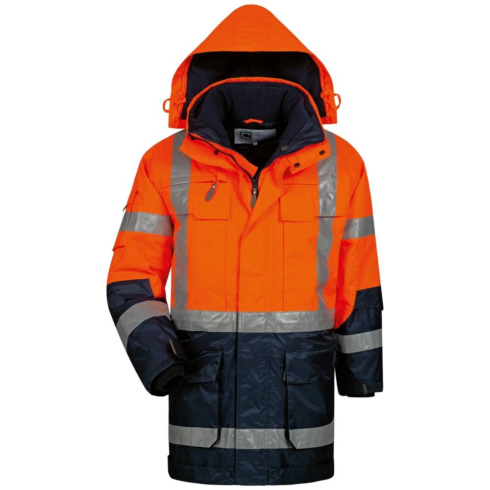 WALLACE 3-in-1 Warnschutz-Parka, EN 471/3, EN 343/3, Orange/Marine, Gr.XS