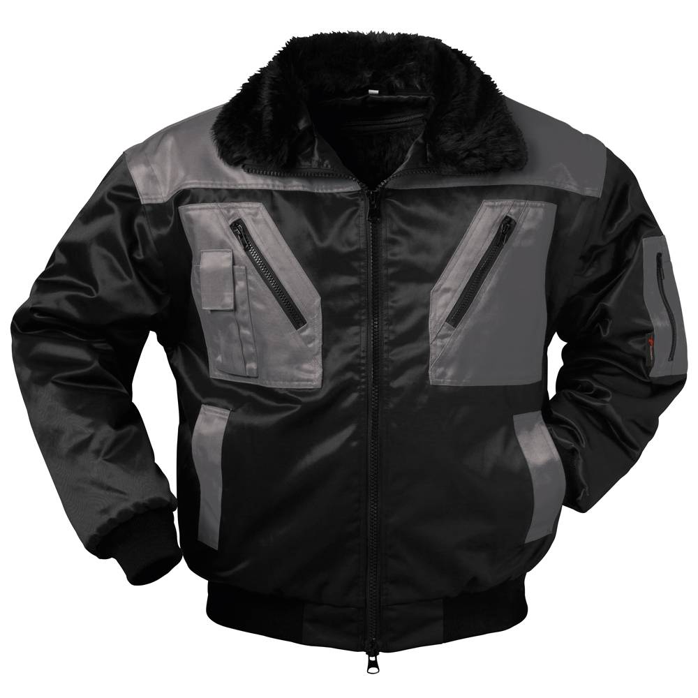 ASKIM, Pilot-Jacke, Norway, Tex-Protector, Schwarz/Grau, Gr.M