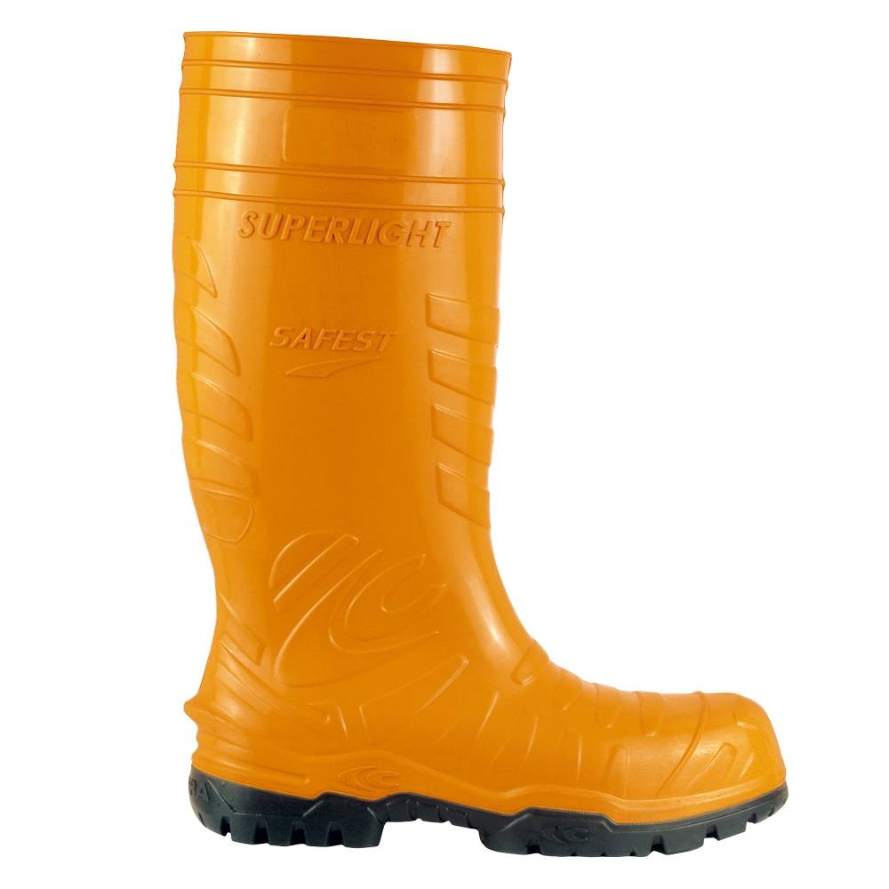 PALESE PU STIEFEL W12 COFRA ORANGE/SCHWARZ EN ISO 20345:2011 S5 CI SRC, Gr.40