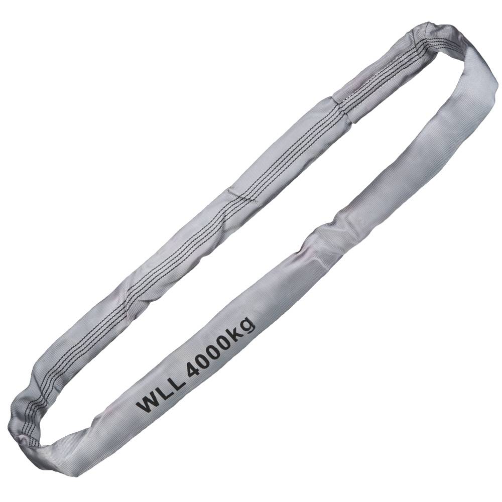 RUNDSCHLINGE WLL 4000 kg, Polyester, Länge: 2 m, SF 7:1, EN 1495-2, Grau