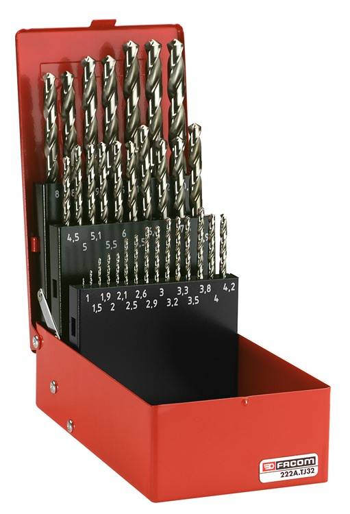 Facom 222A.TJ32 Sortiment Gefraeste Bohrer Set, 32-tlg