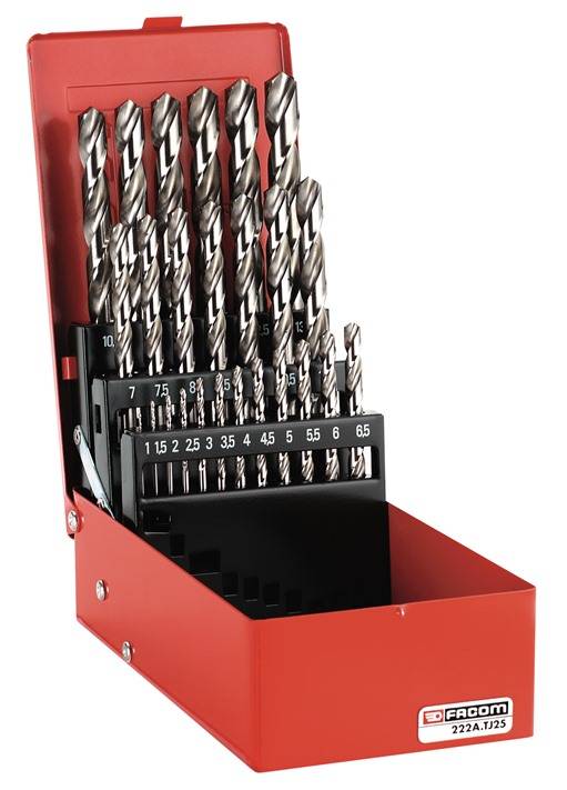 Facom 222A.TJ19 Sortiment Gefraeste Bohrer Set, 19-tlg