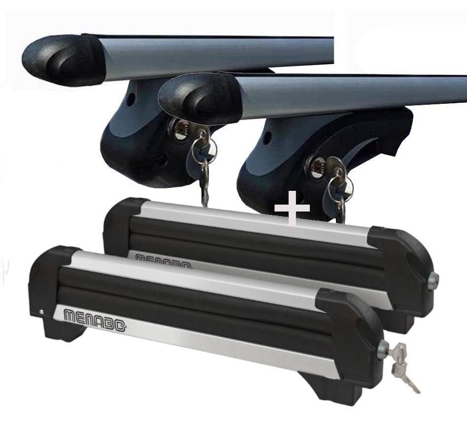 Skiträger ICEBERG 4 Paar Ski + Relingträger VDP XL 135 kompatibel mit für Mercedes Vaneo 414 ab 02