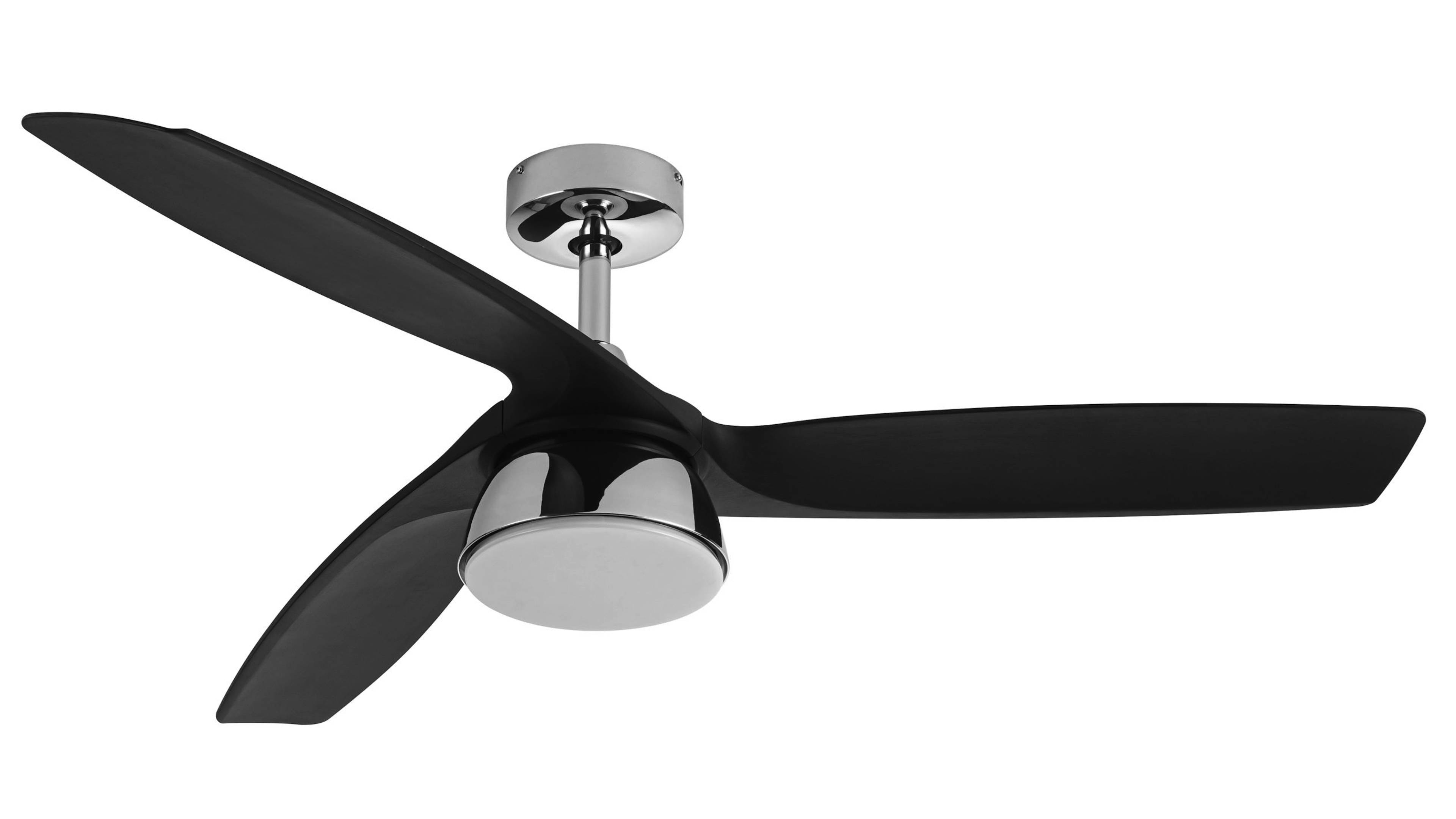 DC Deckenventilator Bronx Chrom mit LED & Fernbedienung